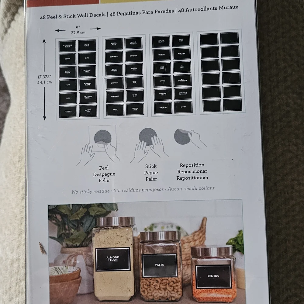 Roommates Black and White Kitchen Decal Set